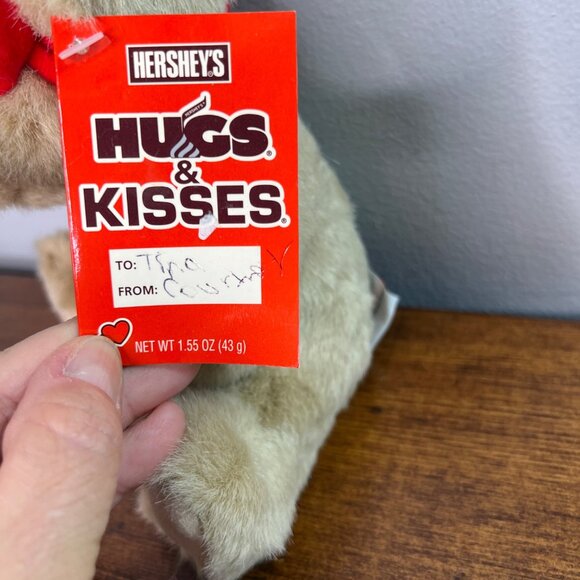 Hershey's Hugs & Kisses Plush Teddy Bear With Red Bow - Picture 5 of 9
